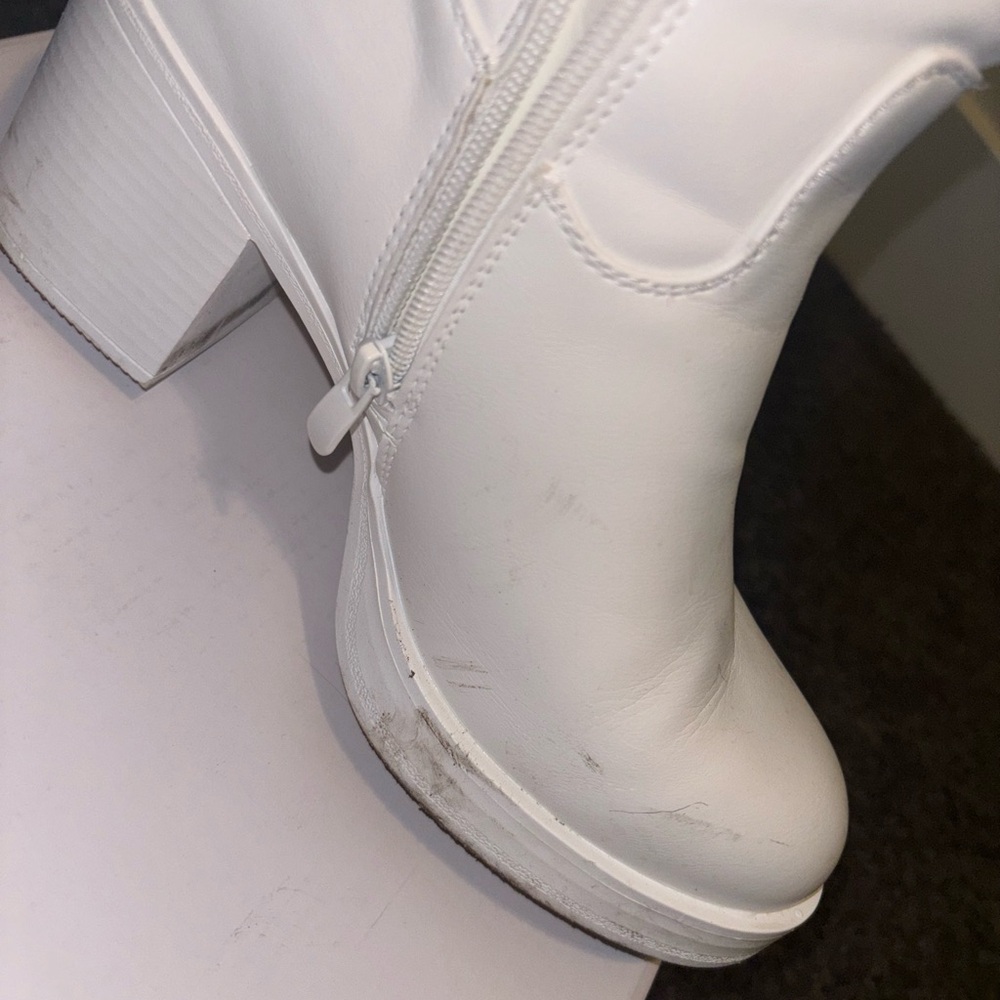 Elegant White Ankle Booties